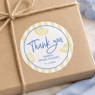 Sticker Rond Mediterranean Lemon Merci Baby Shower
