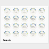 Sticker Rond Mediterranean Lemon-Themed Wedding (Feuille)