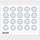 Sticker Rond Mediterranean Wedding Save The Date Envelope Seal (Feuille)
