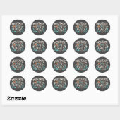 Sticker Rond Méditez le chat quotidien (Feuille)