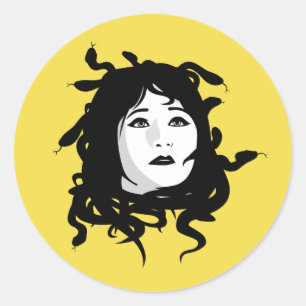 Sticker Rond Medusa