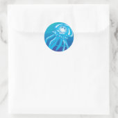 Sticker Rond méduse heureuse souriante (Sac)