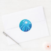 Sticker Rond méduse heureuse souriante (Enveloppe)