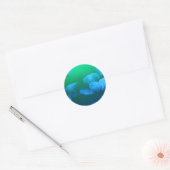 Sticker Rond Méduse transparente (Enveloppe)