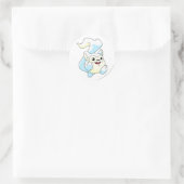 Sticker Rond Meerca White (Sac)