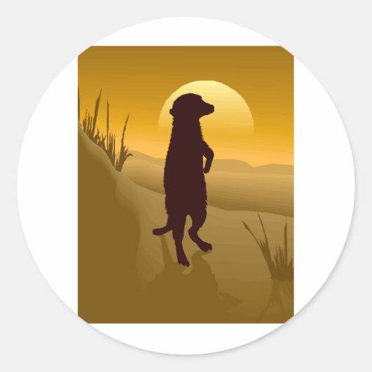 Sticker Rond Meerkat (Devant)
