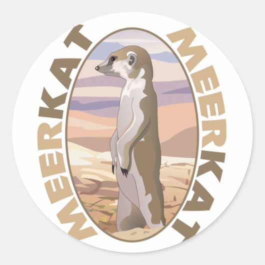 Sticker Rond Meerkat (Devant)