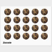 Sticker Rond Meerkat Sinatra, (Feuille)