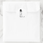 Sticker Rond Meerkat sous couverture (Sac)