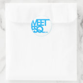 Sticker Rond MeetESQ bleu (Sac)