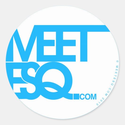 Sticker Rond MeetESQ bleu (Devant)