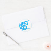 Sticker Rond MeetESQ bleu (Enveloppe)