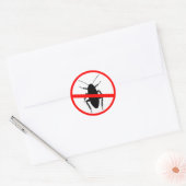 Sticker Rond Méfiez-vous des cafards (Enveloppe)