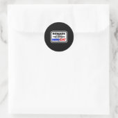 Sticker Rond Méfiez-vous des femmes démocrates attaquant les dé (Sac)