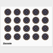Sticker Rond Méfiez-vous du Brocade (Feuille)