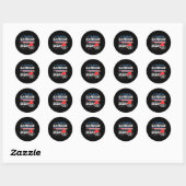 Sticker Rond Mega Garbage Fière Trump Supporter 1 (Feuille)