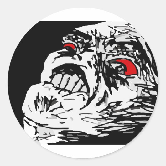 Sticker Rond Mega Rage (Devant)