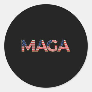 Sticker Rond Mega Usa Lettres Drapeau 4 juillet 2024 Président