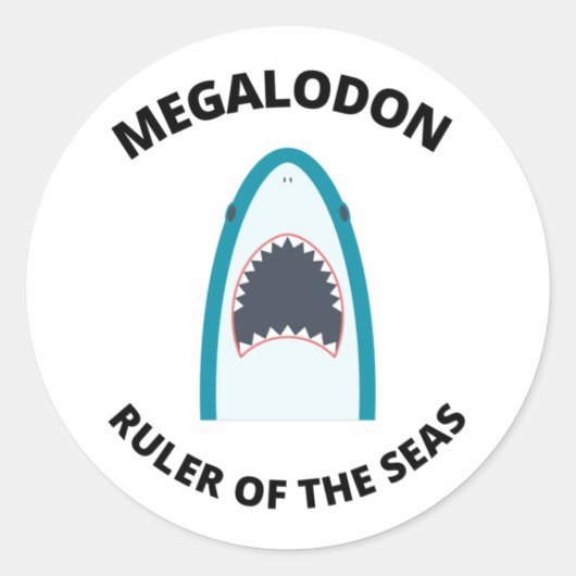 Sticker Rond Megalodon (Devant)