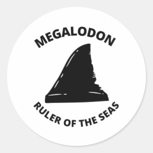 Sticker Rond Megalodon