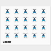 Sticker Rond Megalodon (Feuille)