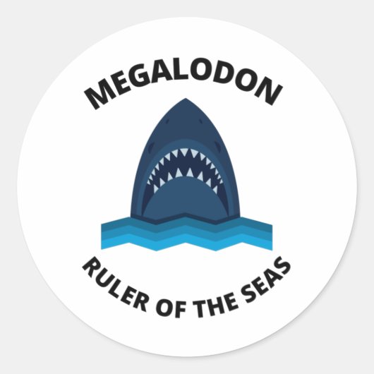 Sticker Rond Megalodon (Devant)