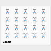 Sticker Rond Megalodon (Feuille)