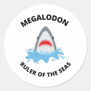 Sticker Rond Megalodon