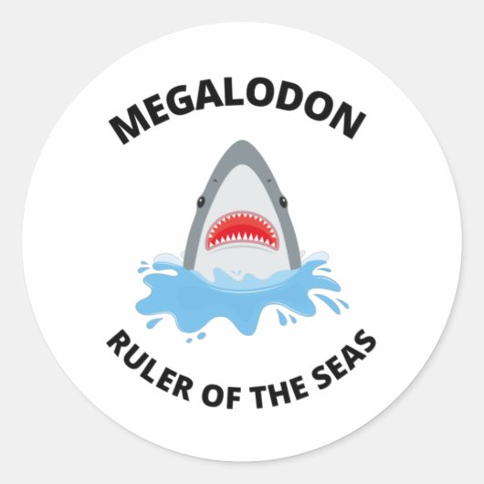 Sticker Rond Megalodon (Devant)