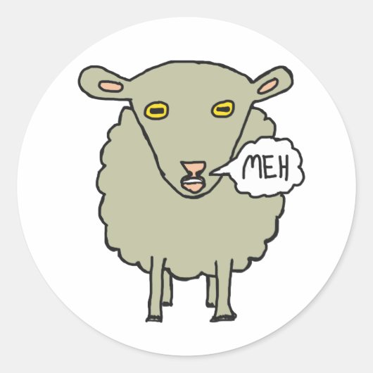Sticker Rond Meh Sheep (Devant)