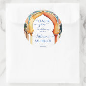 Sticker Rond Mehndi Maroc Arc de style arabe merci pour (Sac)