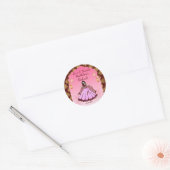 Sticker Rond Mehndi maroon or rose lotus Ambiance indienne (Enveloppe)
