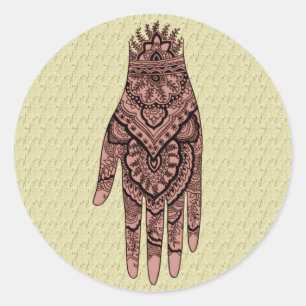 Sticker Rond Mehndi Tattoo Body Art Design