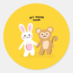 Sticker Rond Meilleur ami