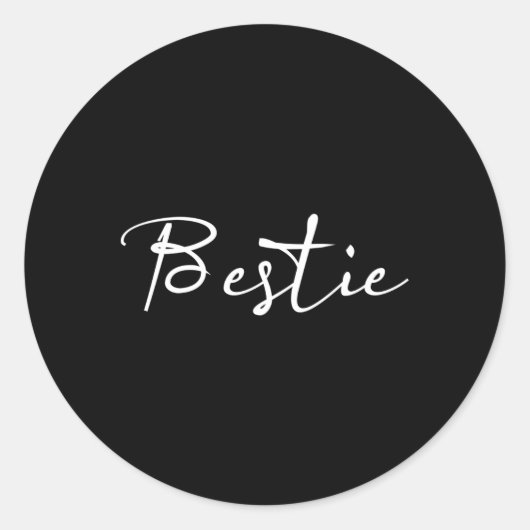 Sticker Rond Meilleur Ami Bff Et Bestie (Devant)