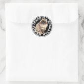 Sticker Rond Meilleur ami Himalayan Chat (Sac)