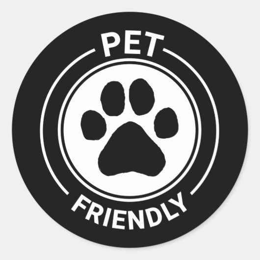 Sticker Rond Meilleur animal de compagnie Westie Friendly Drawn (Devant)