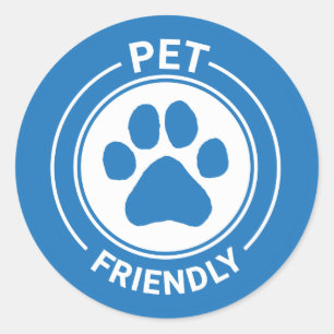 Sticker Rond Meilleur animal de compagnie Westie Friendly Drawn
