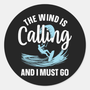 Sticker Rond Meilleur Art de Kitesurfing pour Hommes Femmes Kit