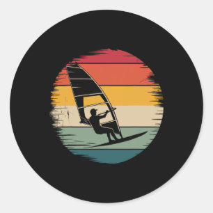 Sticker Rond Meilleur art de windsurf pour hommes femmes vent W