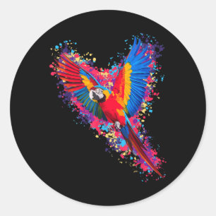 Sticker Rond Meilleur Art Parrot Pour Hommes Femmes Enfants Par