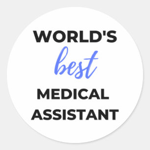 Sticker Rond Meilleur Assistant Médicale au monde 2