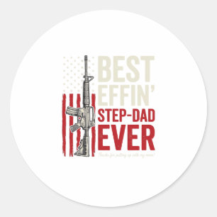 Sticker Rond Meilleur beau-père Effin de tous les temps Vector 