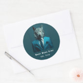 Sticker Rond Meilleur Boss jamais (Enveloppe)