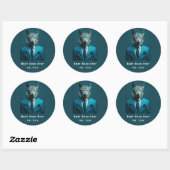 Sticker Rond Meilleur Boss jamais (Feuille)