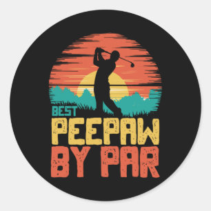 Sticker Rond Meilleur Bunnyaw par golf de golf golfeur drôle de