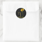 Sticker Rond Meilleur Chat Maman toujours Sunflower Chat Mommy (Sac)