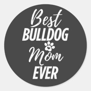 Sticker Rond Meilleur Chien de Chien de Chien de Chien Maman Ja