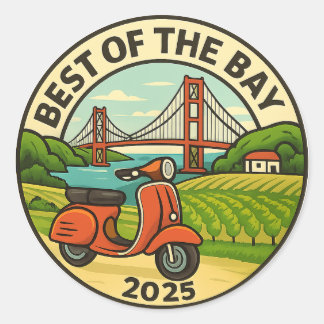 Sticker Rond Meilleur de la Baie - Pack d'autocollants