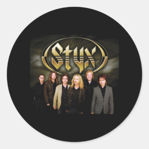 Sticker Rond Meilleur De STYX Band Retro 80s Style Pour Fans